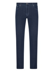 Hiltl 5 Cep İnce İndigo Mavi Pamuk Elastan Denim Regular Fit Pantolon - Hiltl